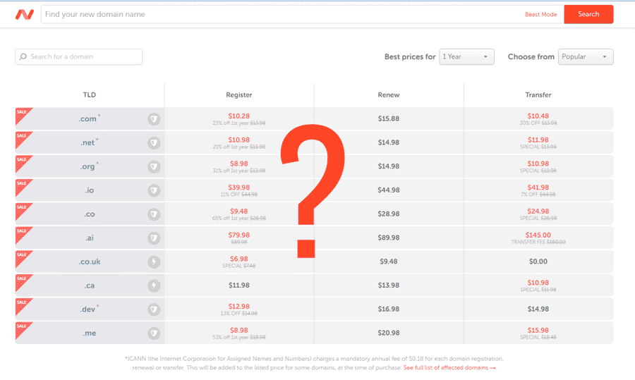 comprar dominio en namecheap