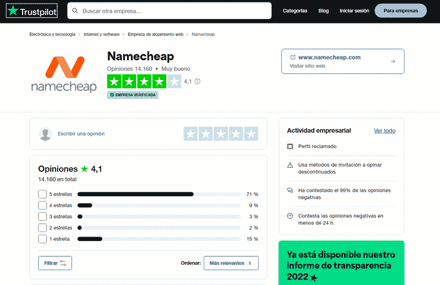 es bueno namecheap