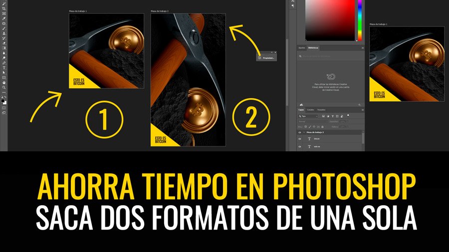 Cambiar medidas a mesa de trabajo en Photoshop para exportar a diferentes formatos