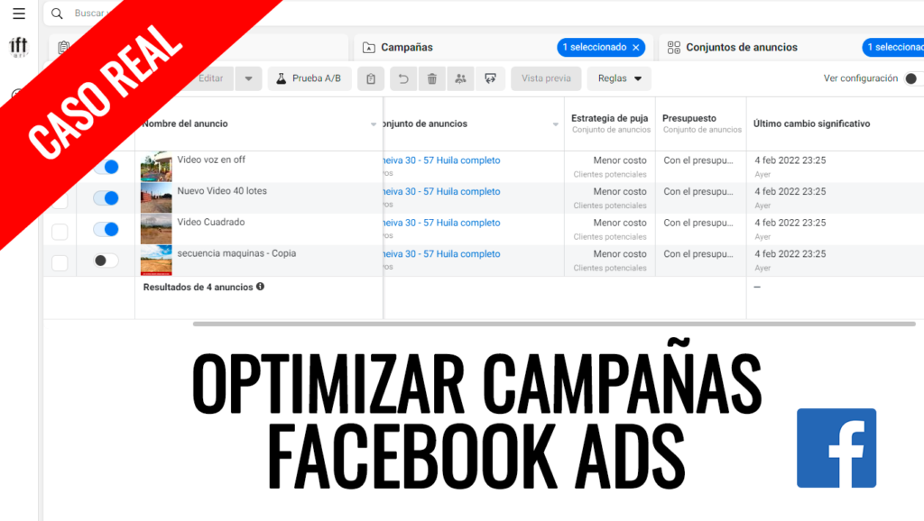Optimizar Campañas de Facebook, caso real con javier carrillo y elias falla
