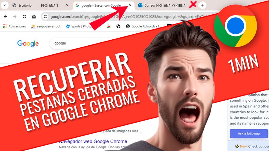Recuperar pestanas cerradas chrome