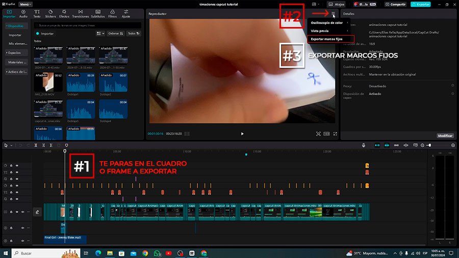 exportar marcos fijos de capcut 1