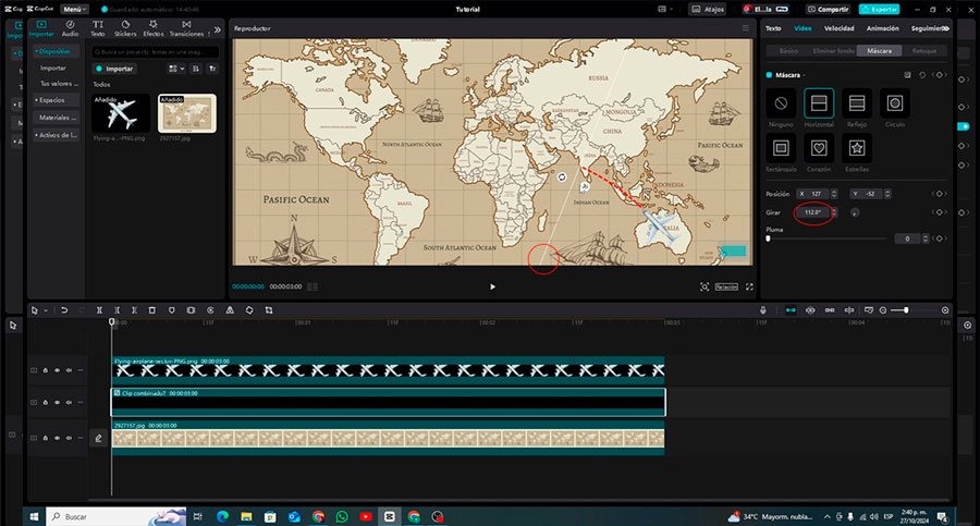 mapa animado capcut mascara