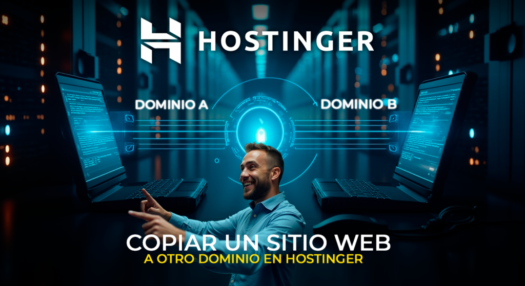 cómo copiar un sitio web a otro dominio en hostinger
